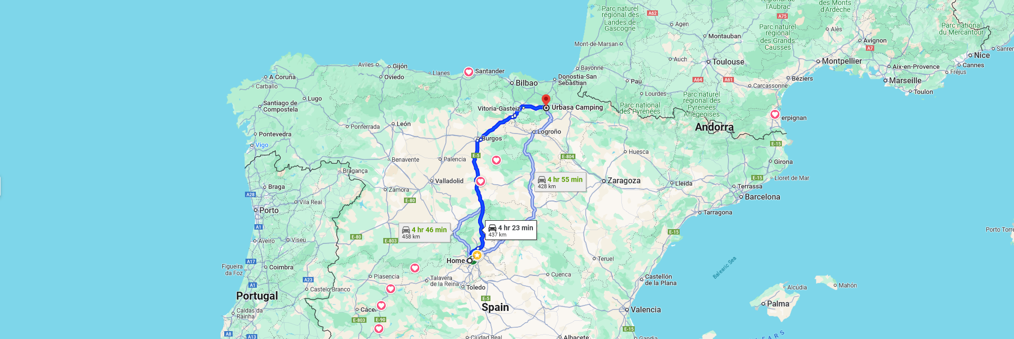 Ruta de Mostoles a Vitoria